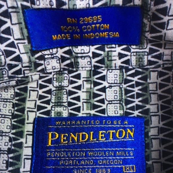 Pendleton Men's Casual Striped Shirt - Black and Gray - Picture 2 of 6